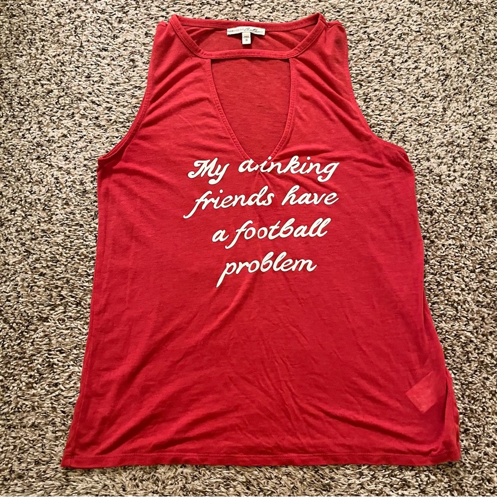Express Women's Tank Top “My Drinking Friends Have a Football Problem” Size M